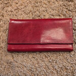 Patricia Nash Red Leather Continental Wallet